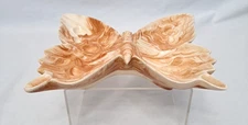 VTG Rare Genuine Alaskan Clay Pottery Butterfly Dish Ashtray Hand Formed Signed