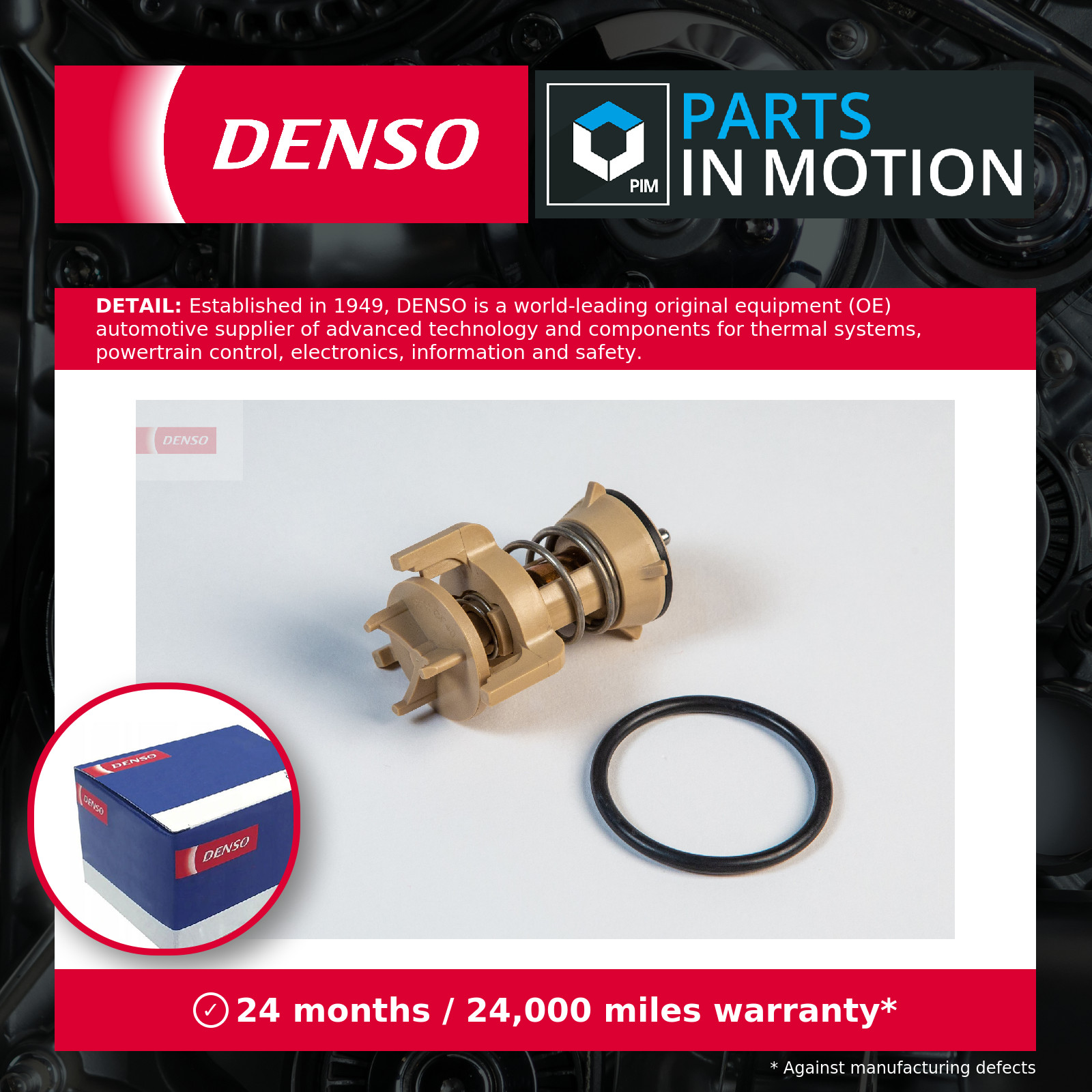 Coolant Thermostat fits SKODA RAPID 1.6D 15 to 19 Denso Top Quality Guaranteed - Image 5