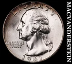 1961 Silver Washington Quarter - Choice Gem Brilliant Uncirculated++++  #L1287