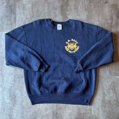Vintage Navy Seals Deep Sea Divers Crewneck Sweater Mens Large
