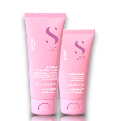 Alfaparf Milano Semi Di Lino Nutritive Low Shampoo & Nutritive Mask 2.54 2.69 oz