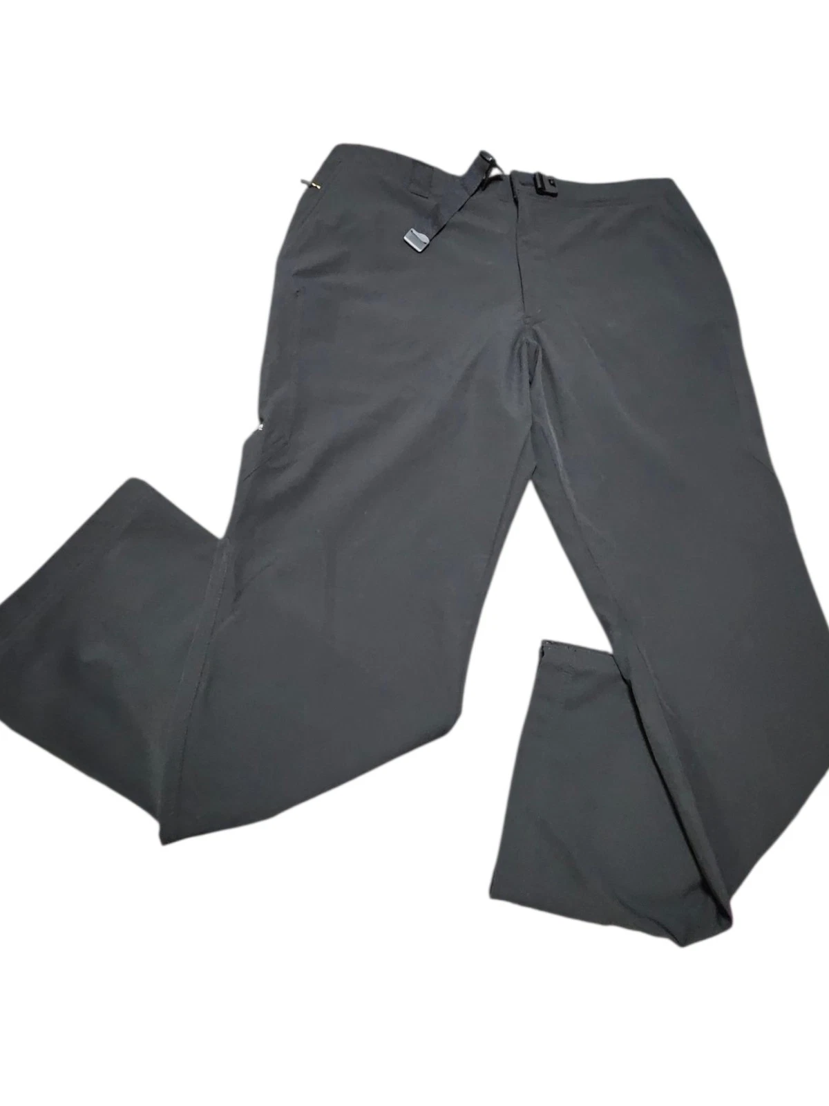 Eddie Bauer Sport Cargo Belted Pants XL Black Outdoors Nature Hiking 34x30 Wome