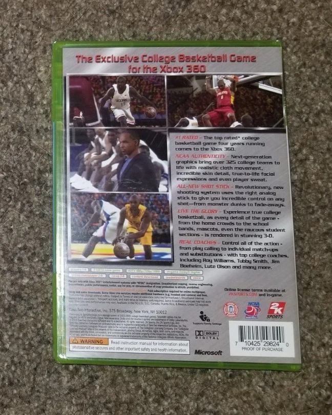 SEALED* College Hoops 2K6 (Microsoft Xbox 360, 2006)  - Image 2 of 3