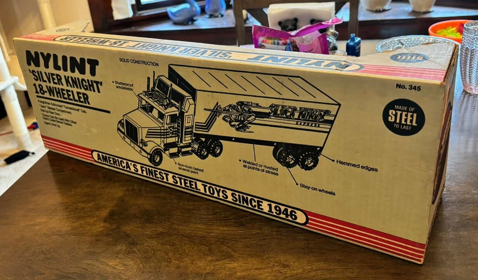 NYLINT Silver Knight 18-wheeler truck #345 in box - Image 2 of 4