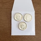 Lot of 3 1964 D Uncirculated Roosevelt Dimes - BU - 90% Silver