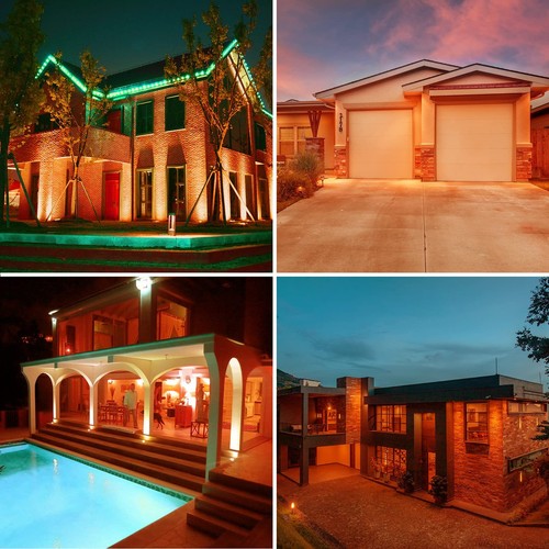 2 Pack PAR38 Orange Flood Lights Outdoor, Dimmable Flood Orange Light Bulb,20... - 第 6/7 張圖片