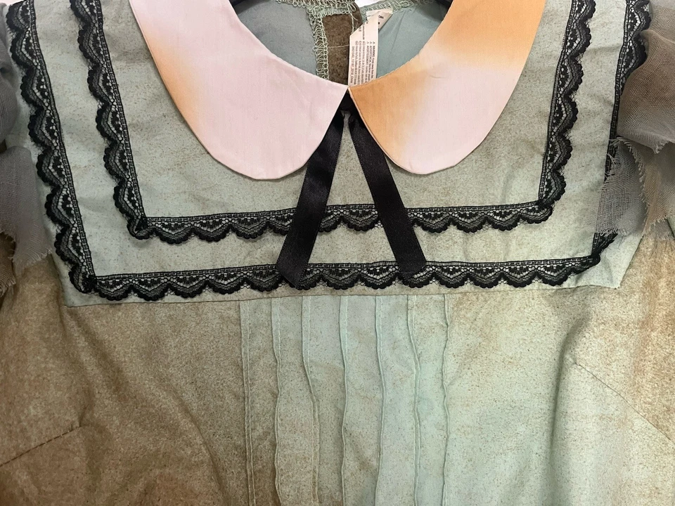 Disfraz de halloween niña zombie con lindo cuello y ribete de encaje talla S/M Foto 4 de 4