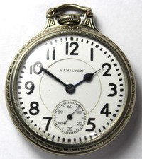 1926 Hamilton 992 16s 21j RAILROAD GRADE 14k Gold Filled Pocket Watch - Runs