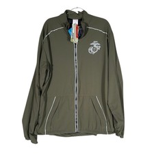 New Balance USMC Marines Track Jacket Mens L Long Green Military M48500 USA Made