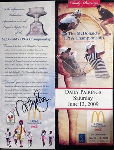 Natalie Gulbis LPGA Signed LPGA Championship Pairings Sheet 2009