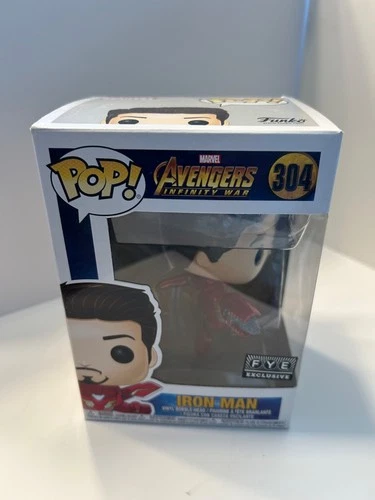 FUNKO POP! MARVEL INFINITY WAR FYE EXCLUSIVE IRON MAN UNMASKED #304 NEW