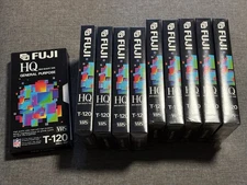 New Fuji HQ T-120 Blank VHS Tape  Sealed Vintage Media