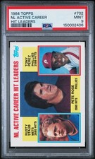 1984 TOPPS HIT LEADERS #702 NL ACTIVE CAREER PSA 9
