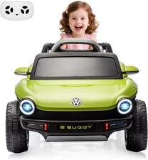 Licensed VW Beetle Ride On Car for Kids w/ Remote, Lights, Music, USB, 4-Wheel