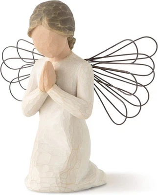 Willow Tree Angel of Prayer Figurine, Sculpted Hand-Painted Resin Figure