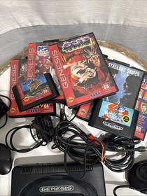 Sega Genesis Console System Bundle W/3 Controllers, 9 Games, Power & RF Cable