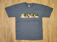 Vintage Peanuts Charlie Brown Christmas T Shirt Size Large Blue New 2009