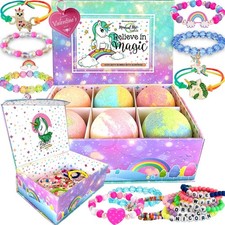 Bath Bombs for Kids with Surprise Inside, Unicorn Bath Bombs for Girls with J...