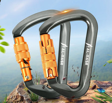30KN Heavy Duty Locking Carabiner Clip Rock Climbing Hook Big Tree Rigging Swing