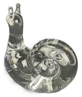 STEUBEN CRYSTAL SNAIL #7982 STUDIO BLOWN ART GLASS HAND COOLER DESK PAPERWEIGHT