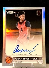 2022-23 Topps Chrome Overtime Elite Ausar Thompson Refractor On Card Auto Piston