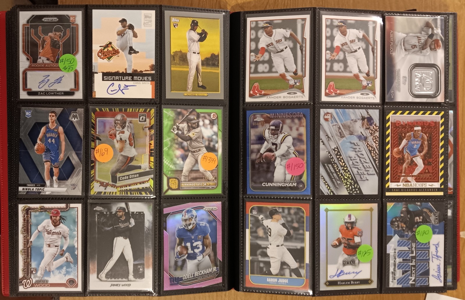 Binder Full Auto SSP Konnor Ohtani Judge LeBron LOT Gold Prizm Topps RC (60) PSA view 13