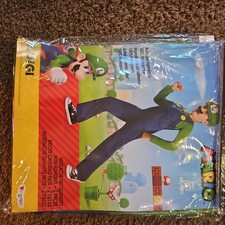 Nintendo Luigi Classic Child Costume Boy's Mario Bros size Med 7-8