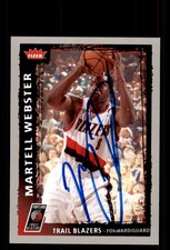 Signed Basketball Card Auto Martell Webster 2008-09 Fleer #167 Trail Blazers