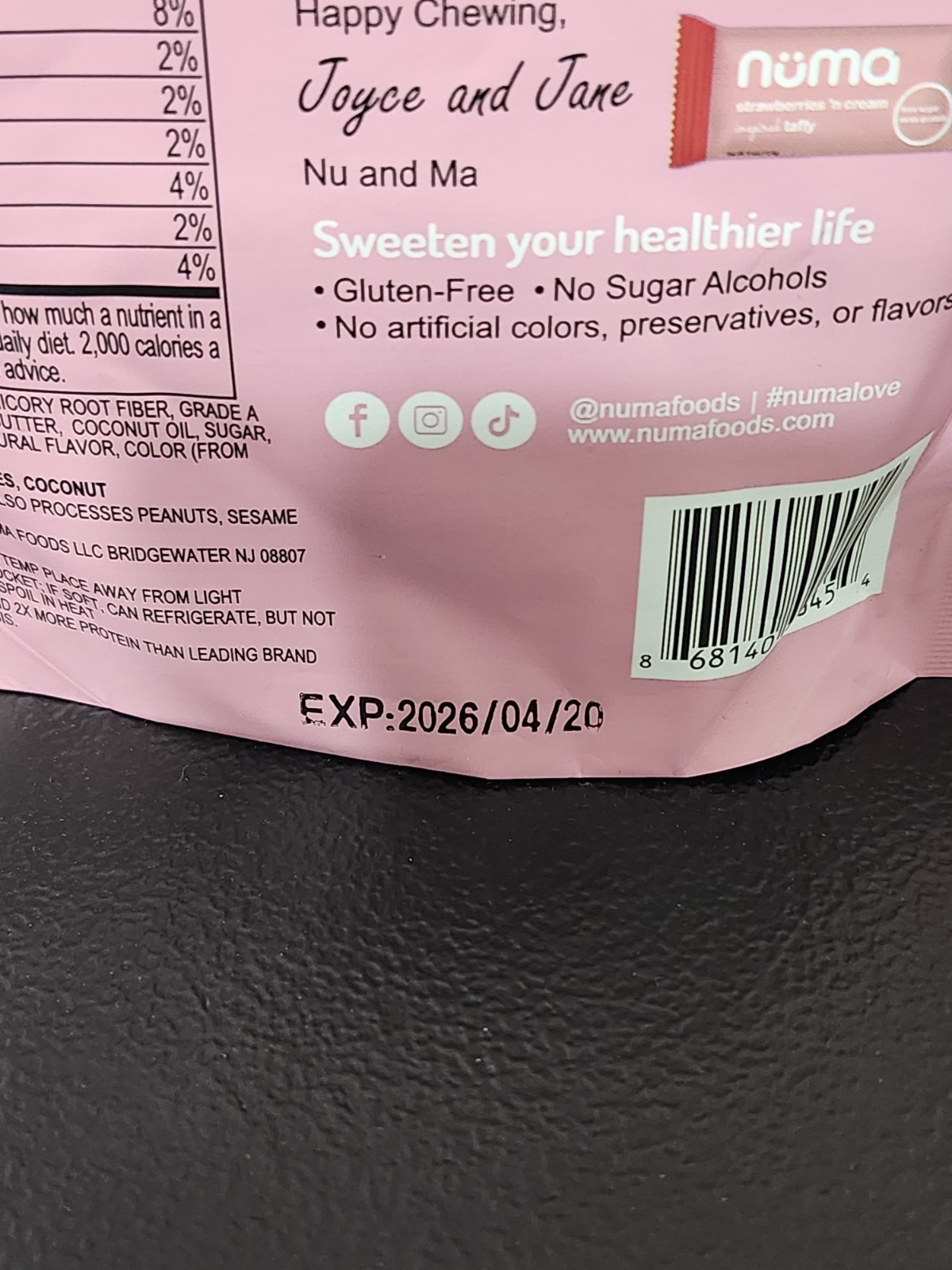 Numa Strawberries N Creme Inspired Taffy Asian Inspired Candy Food Treat New