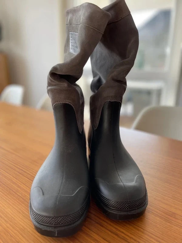 Bottes Hautes Dolce & Gabbana En Cuir Verni Marron - Taille 39 (US 8.5) - Showroom, Petit Défaut