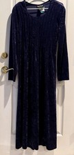 Vintage Purple Crushed Velvet Maxi Dress Sz 16 Goth Whimsigoth Corset Witchy 90s