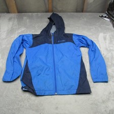 Columbia Jacket Boys Medium 10/12 Blue Full Zip Glennaker Light Windbreaker