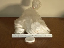 Uline Plastic End Caps for Mailing Tubes, 3" Inch Dia, White NEW (50 Pack)