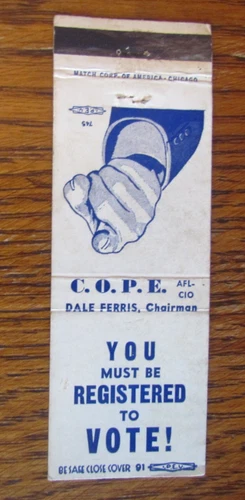 POLITICAL MATCHBOOK COVER: DALE FERRIS CHAIRMAN ST. LOUIS, MO MATCHCOVER -A8