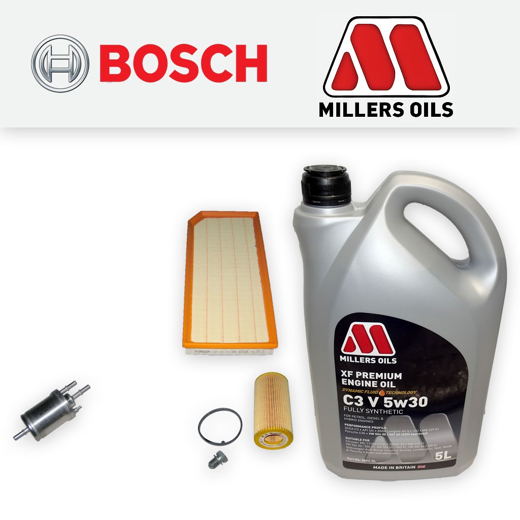 SERVICE KIT for SEAT LEON (1P) 2.0 TFSI OIL AIR FUEL FILTERS +XF OIL (2005-2009)