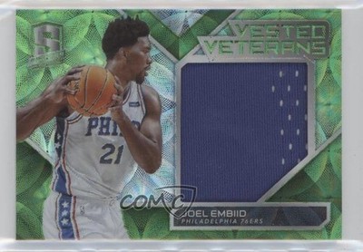 2017-18 Panini Spectra Vested Veterans Neon Green Prizm 21/25 Joel Embiid gb9