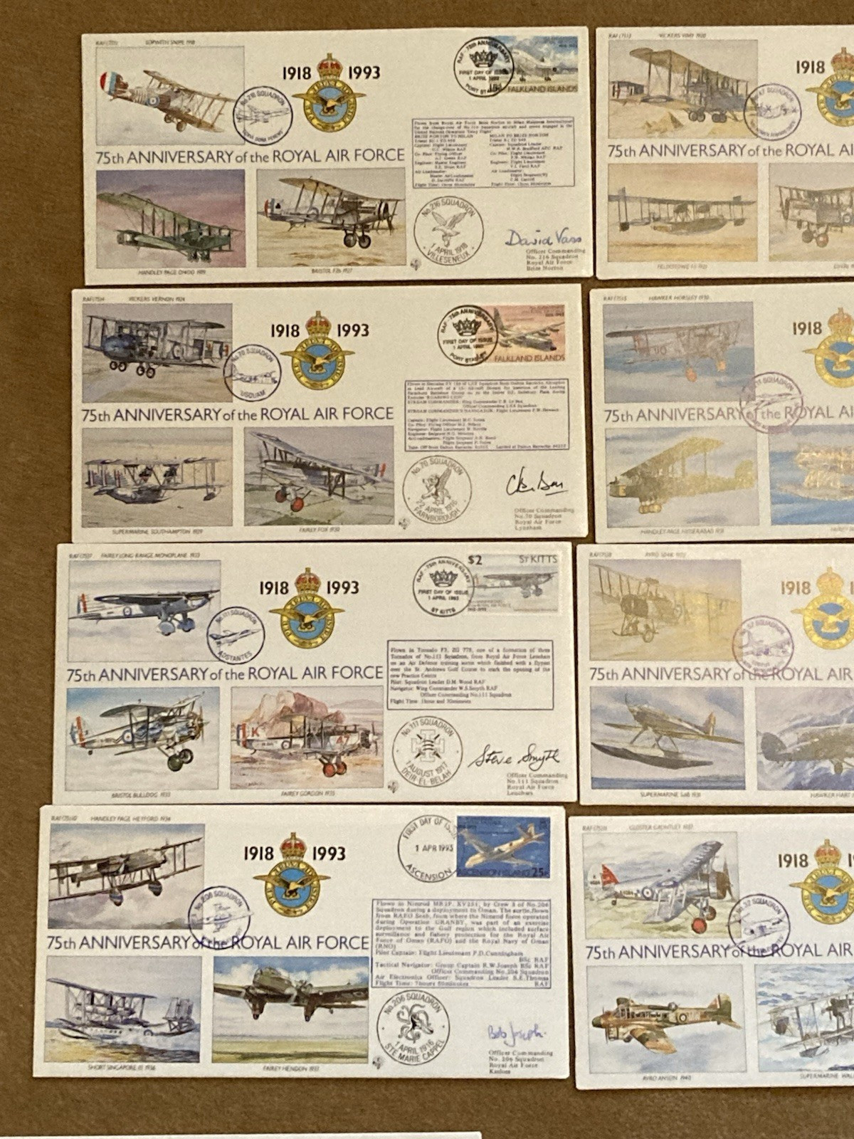 Album of 30 RAF Covers (Full Set) - 75th Anniversary of The RAF - All CO Signed