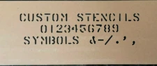 Custom Stencils, 1/2" letters, numbers, symbols