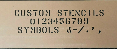 Custom Stencils, 1/2'' letters, numbers, symbols