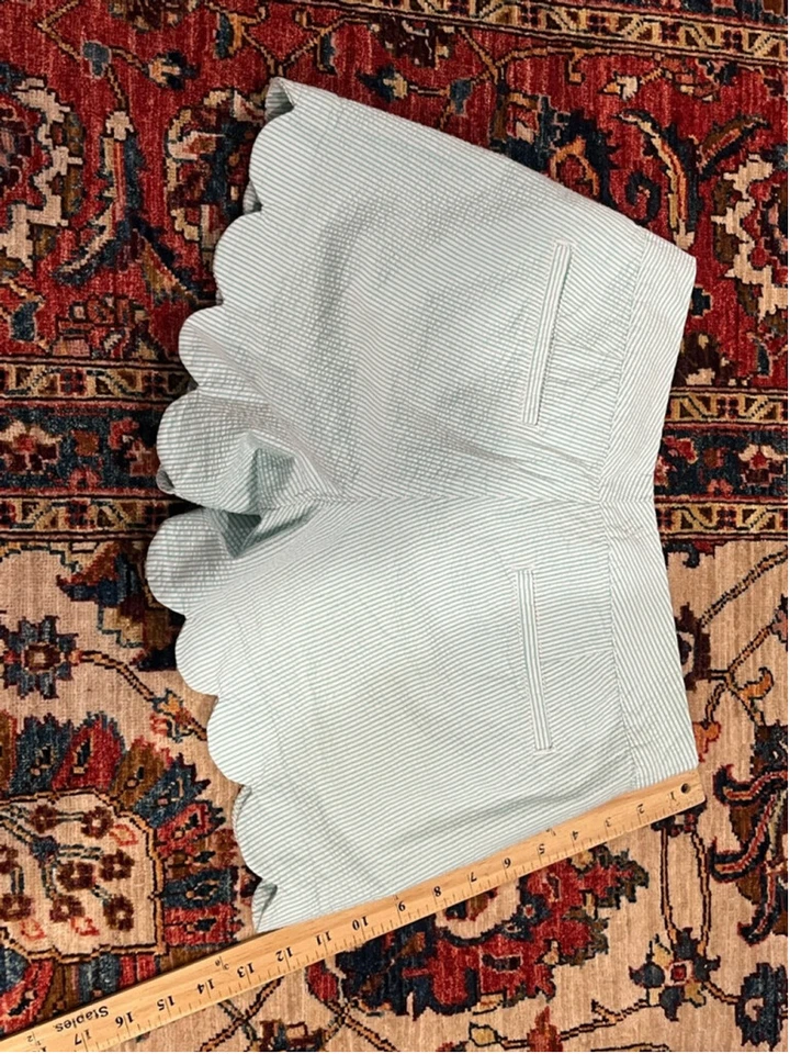 Шорты Lilly Pulitzer Buttercup Scallop в синюю белую полоску Seersucker размер 0 - Изображение 4 из 4