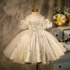 Girl Dresses Ball Gown Tutu Princess Dress Beads Lace Dress Birthday Party Dress