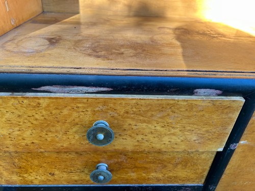 DISPENSA CREDENZA MULTIUSO A ANTE CASSETTI E VETRI SCORREVOLI DEGLI ANNI 50/60 - Foto 17 di 17