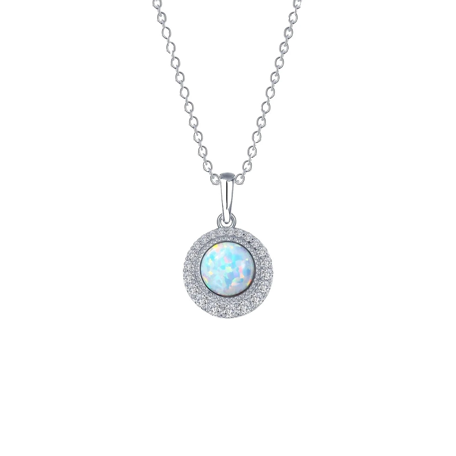 Opal Platinum Plated Stone Fashion Necklaces & Pendants