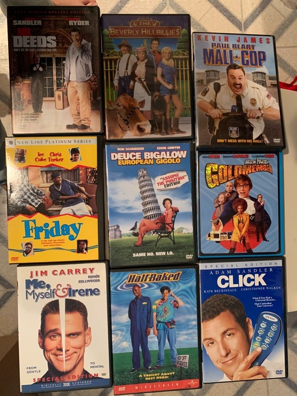9 DVD lot Myers Carey Comedy classic Adam Sandler Deuce Deeds