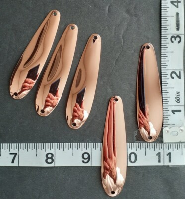 (12)  2 3/4''  COPPER SMOOTH Thin Spoon Blanks  .016