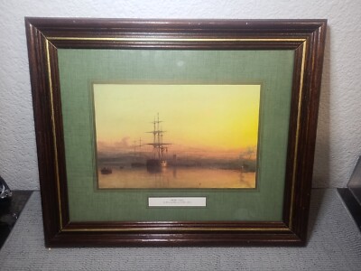 Dead Calm by Francis Danby Framed Print 10x7 in 17x14 wooden frame