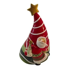 Fitz Floyd Santa Hat Covered Red Dish