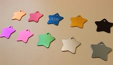 PET TAG STAR ID DOG TAGS PREMIUM FULLY ANODIZED DIAMOND ENGRAVED PERSONALIZED