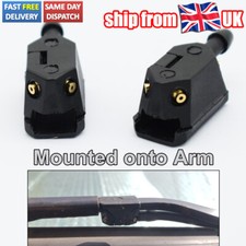 Pair Universal Front Windscreen Wiper Washer Spray Jet Nozzle Mounted 9mm Arm UK