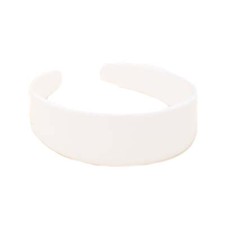 12 Pack of Alicebands. Plain White, Unfinished Plastic, 4cm Wide